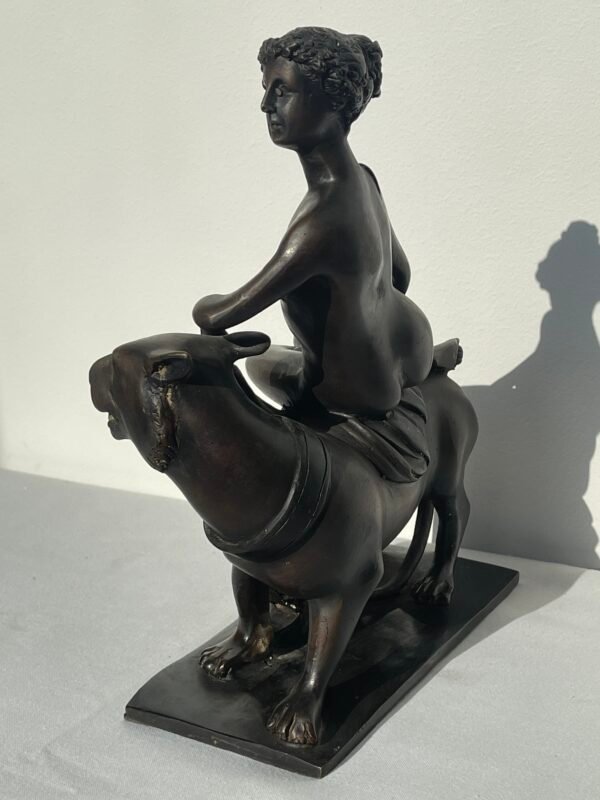 Scultura in Bronzo – Donna Nuda su Pantera - Image 4