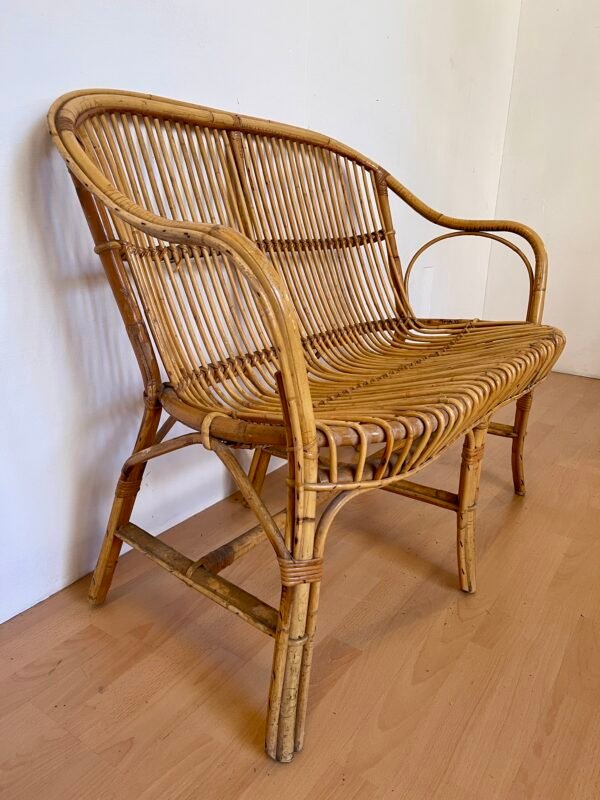 Panca in Rattan Naturale – 2 Posti - Image 4