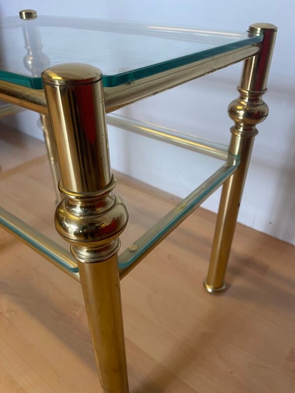 Tavolino in ottone e vetro, stile Moderno anni '70 - Image 3