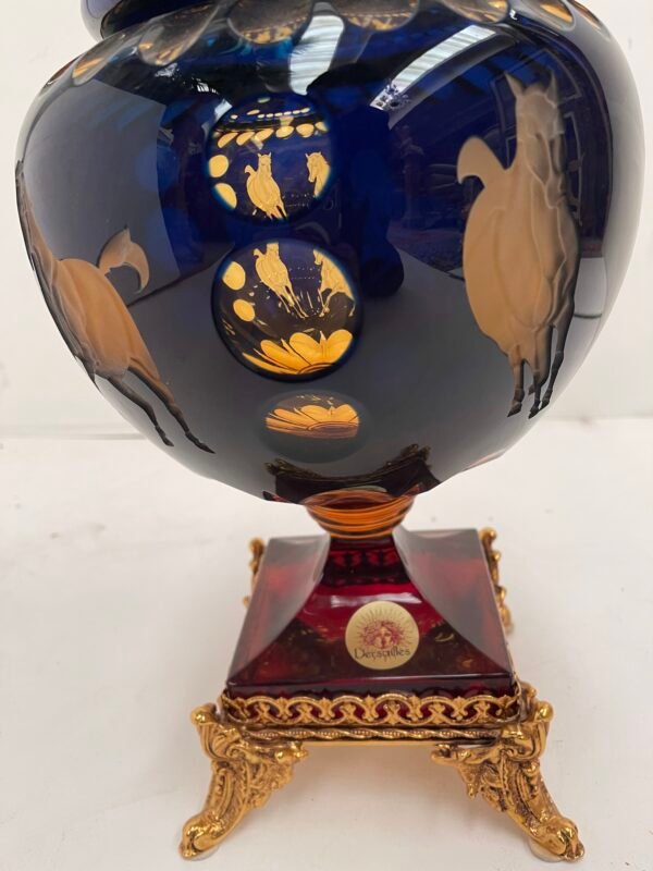 Vaso Capodimonte blu e oro - Image 3