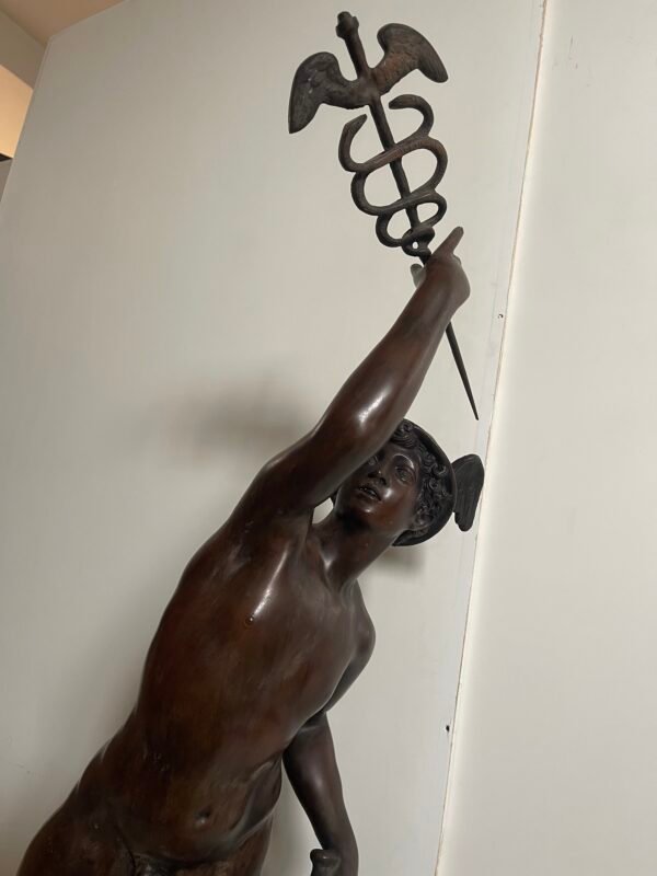 Maestosa Scultura in Bronzo - "Mercurio - Image 5
