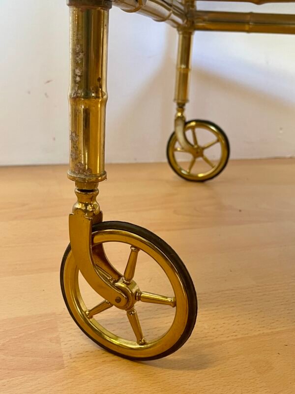 Carrello lungo in ottone stile bambù anni '70 - Image 4