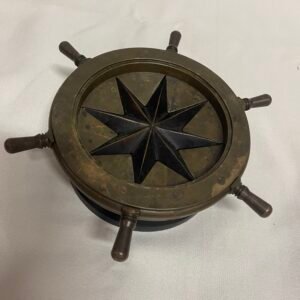 Rosa dei venti decorativa in ottone – Stile nautico vintage
