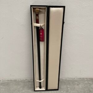 Bastone da passeggio di lusso in legno con figura di uccello anni '80