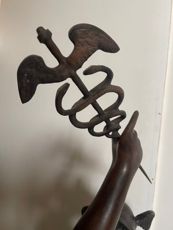 Maestosa Scultura in Bronzo - "Mercurio - Image 4