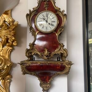 Sontuoso Orologio Cartel da Parete in Stile Luigi XV "Vernis Martin"