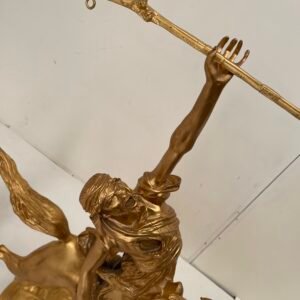 Imponente Scultura Equestre in Bronzo Patinato