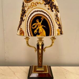 Lussuosa lampada da tavolo in stile Impero con paralume Classico versailles