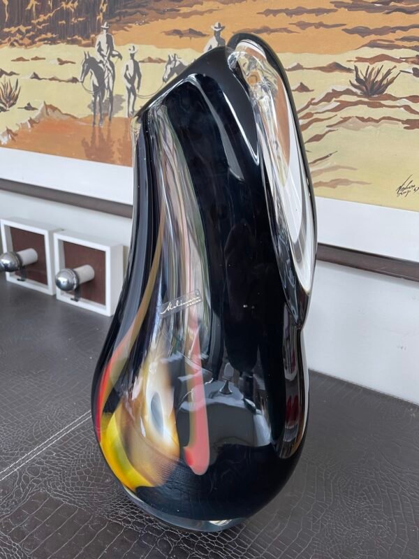 Vaso in vetro di Murano soffiato, stile moderno. - Image 3