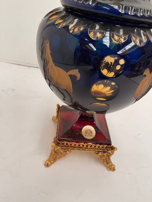 Vaso Capodimonte blu e oro - Image 2