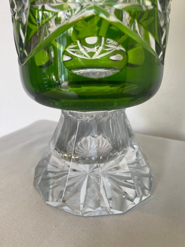 Vaso in Cristallo Verde Tagliato - Image 3