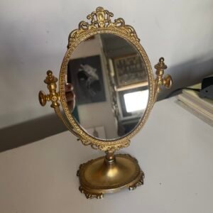 Specchio da tavolo ovale in stile Liberty / Neoclassico