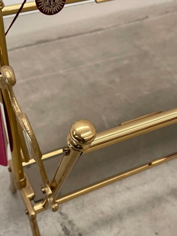 Portariviste vintage in ottone e vetro fumé – Design anni ’70 - Image 2