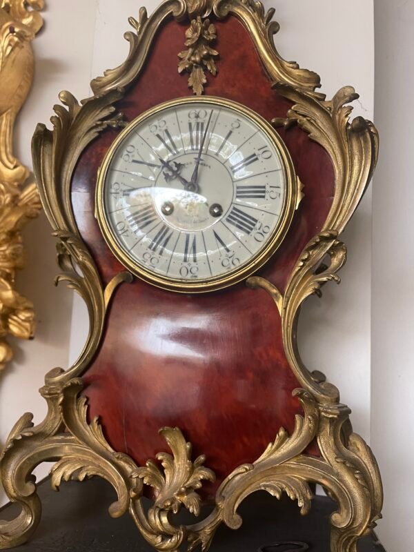 Sontuoso Orologio Cartel da Parete in Stile Luigi XV "Vernis Martin" - Image 3