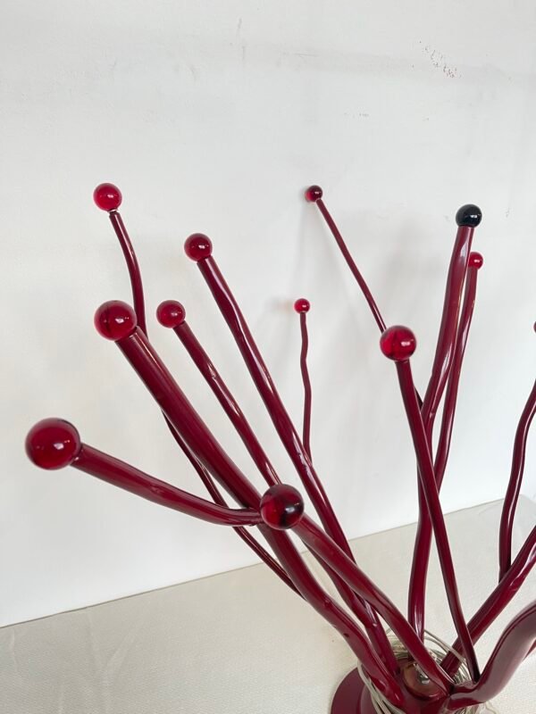 Lampada decorativa moderna – Design ramificato in metallo rosso bordeaux - Image 3