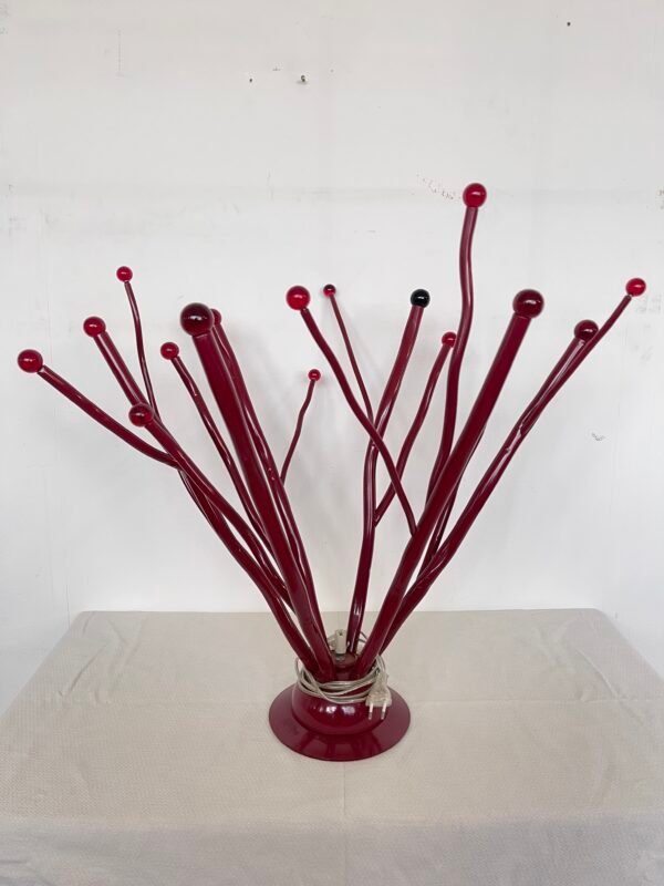 Lampada decorativa moderna – Design ramificato in metallo rosso bordeaux - Image 2