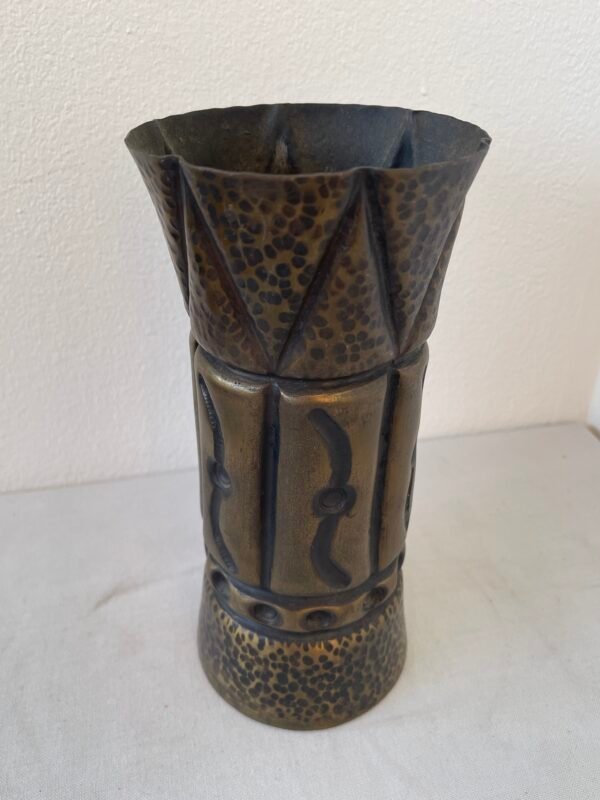 Vaso Decorativo in Ottone Battuto – Artigianato Etnico / Vintage - Image 2