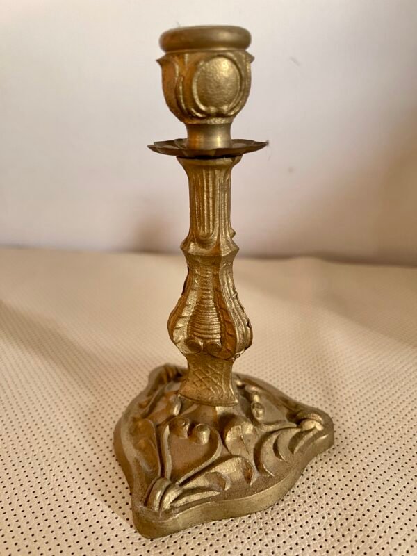 Coppia di candelabri in bronzo dorato – Stile classico - Image 3