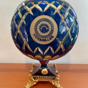Centrotavola Versailles in Cristallo Intagliato e Base Dorata – Edizione Decorales
