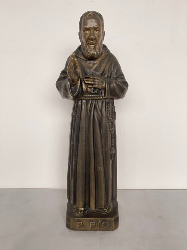 Statua di bronzo di Padre Pio - Icona religiosa