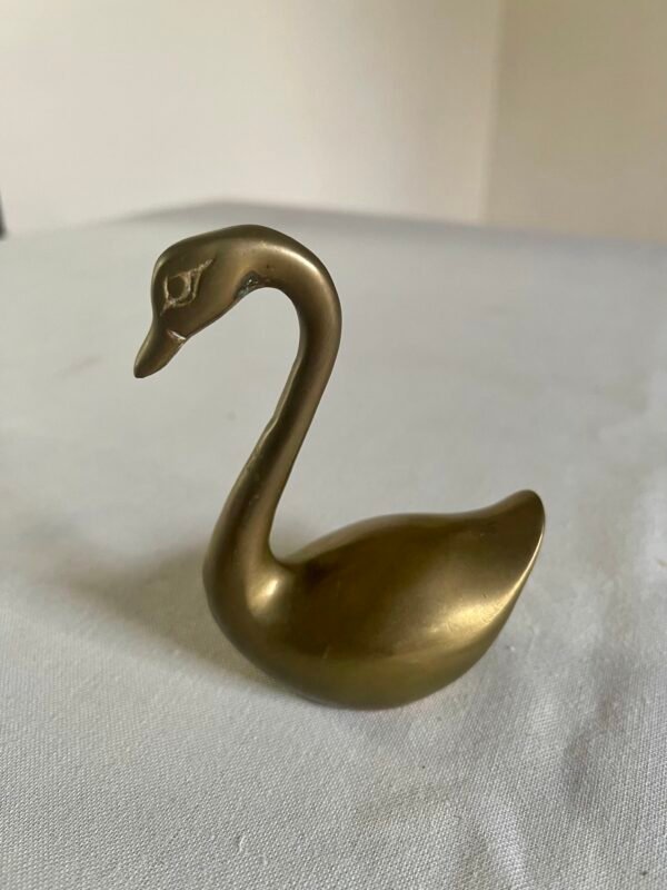 Cigno Decorativo in Ottone Massiccio - Image 3