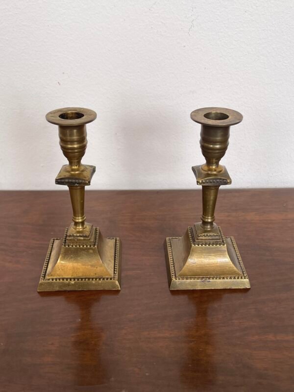 Coppia di candelabri in ottone vintage anni '50 - Image 3