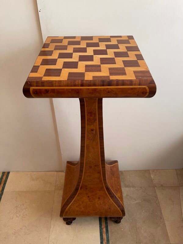 Tavolino d’appoggio in legno intarsiato – design vintage - Image 2