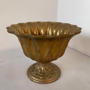 Coppa Decorativa Dorata in Metallo – Stile Vintage