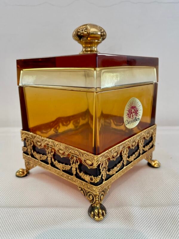 Scatola Decorativa in Cristallo Ambra con Dettagli Dorati – Desjardins Paris - Image 4
