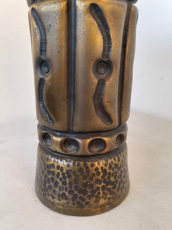 Vaso Decorativo in Ottone Battuto – Artigianato Etnico / Vintage - Image 5