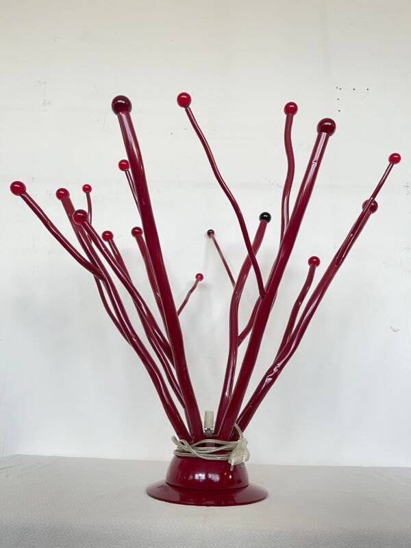 Lampada decorativa moderna – Design ramificato in metallo rosso bordeaux