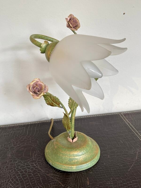 Lampada da Tavolo Shabby Chic – Stile Fiorito Romantico