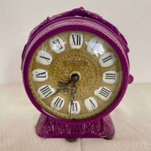 Orologio da tavolo vintage Hermle – Stile barocco con finitura viola lucido