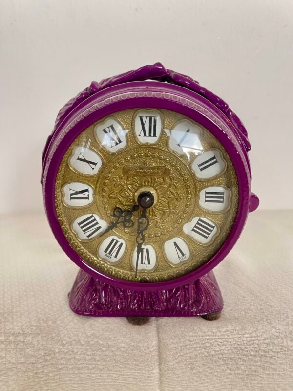 Orologio da tavolo vintage Hermle – Stile barocco con finitura viola lucido