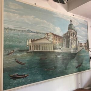 "Veduta di Venezia: La Grande Chiesa e le Gondole"