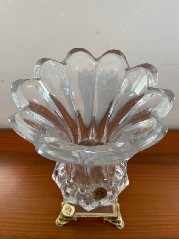 Vaso in Cristallo Desgaldes con Base Dorata – Stile Versailles - Image 2