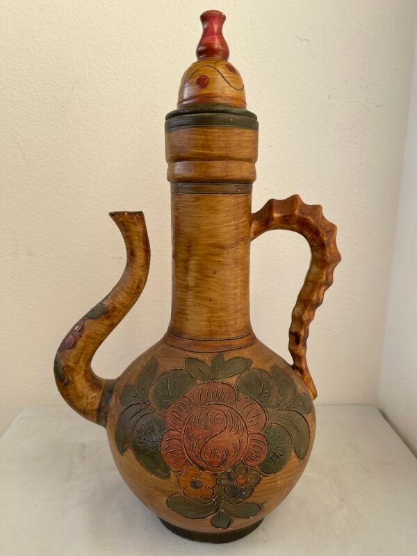 Brocca Decorativa in Terracotta Dipinta a Mano – Stile Rustico / Folk Art - Image 6