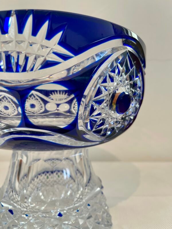 Elegante Coppa in Cristallo Blu e Trasparente – Artigianato di Lusso - Image 5