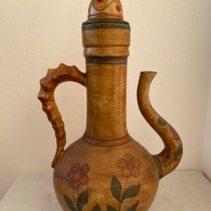 Brocca Decorativa in Terracotta Dipinta a Mano – Stile Rustico / Folk Art