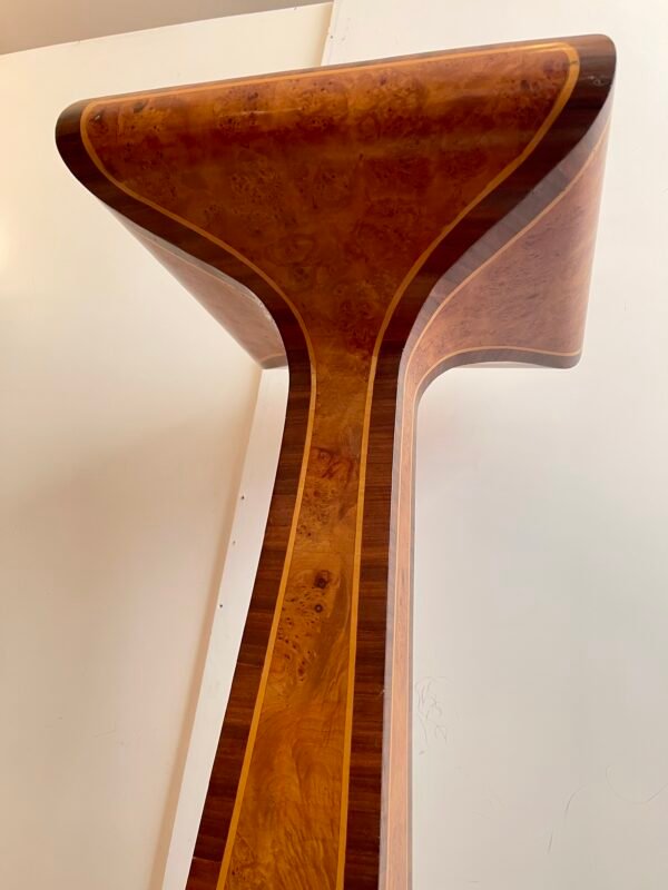 Tavolino d’appoggio in legno intarsiato – design vintage - Image 5