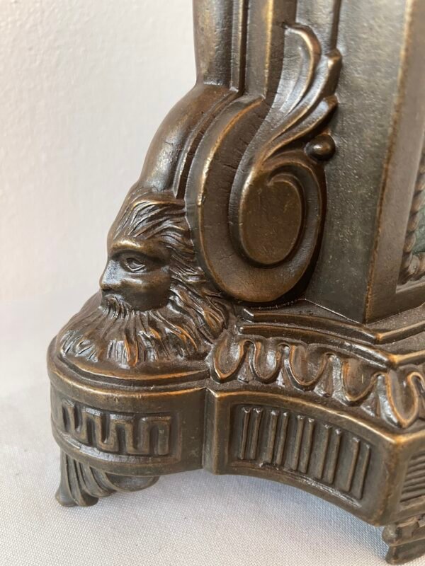 Orologio da Camino Antico in Bronzo e Ottone – Stile Impero - Image 3