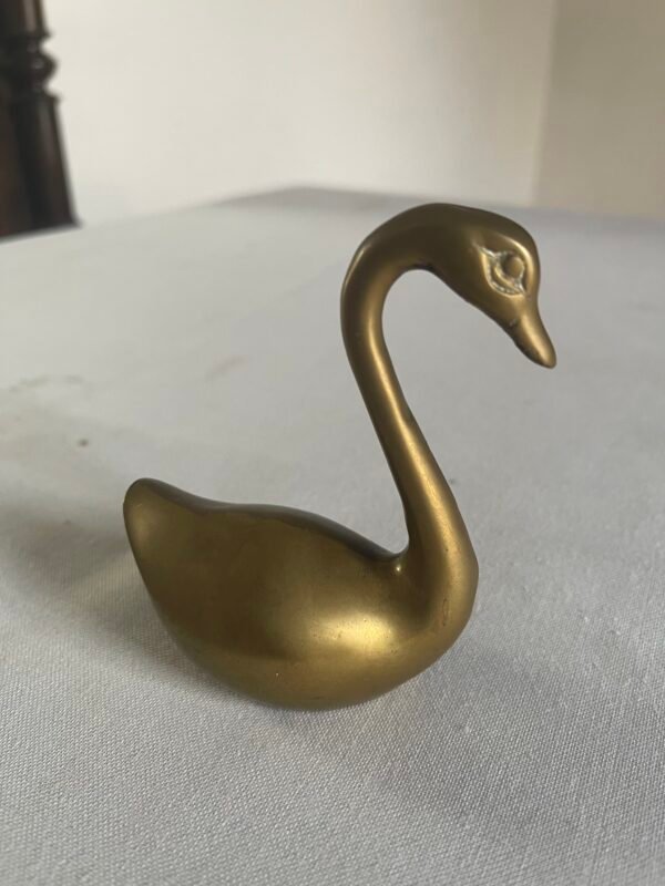 Cigno Decorativo in Ottone Massiccio - Image 2