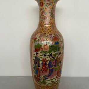 Grande Vaso Decorativo Cinese in Porcellana – Dipinto a Mano