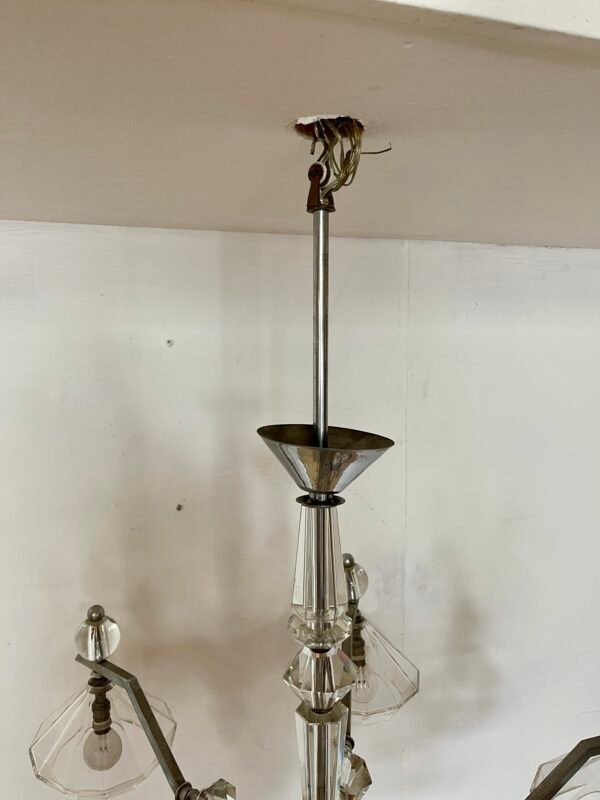 Lampadario vintage in vetro di murano e ottone – Design anni ‘70 - Image 5