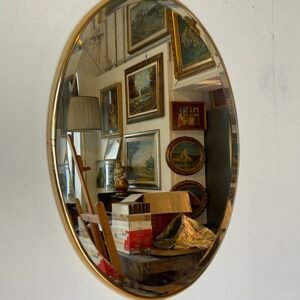 Specchio Ovale Vintage con Cornice Dorata – Eleganza senza Tempo per la Tua Casa