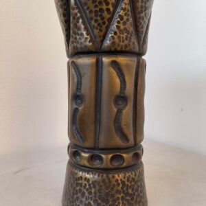 Vaso Decorativo in Ottone Battuto – Artigianato Etnico / Vintage