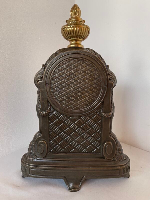 Orologio da Camino Antico in Bronzo e Ottone – Stile Impero - Image 6