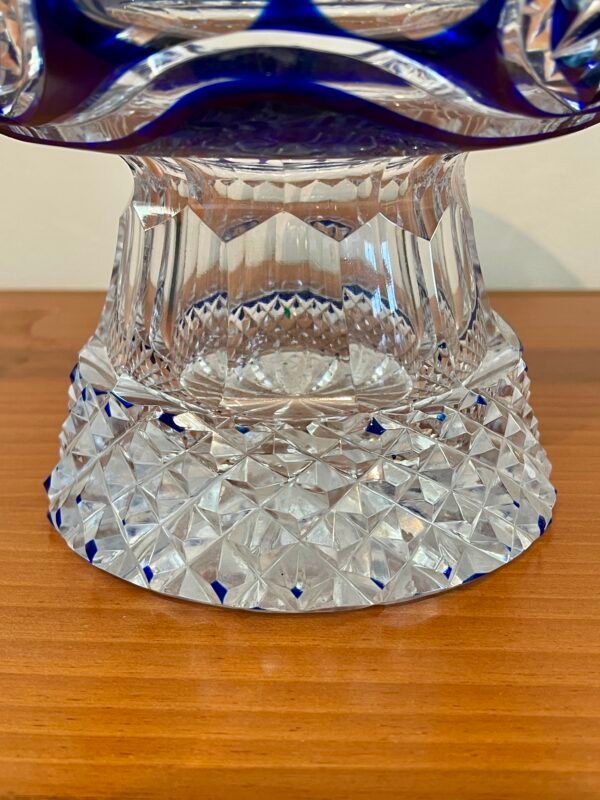 Elegante Coppa in Cristallo Blu e Trasparente – Artigianato di Lusso - Image 2