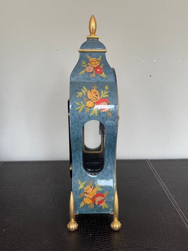 Orologio da Tavolo "Neuchatel" con Pendolo e Decori Floreali – Stile Classico - Image 6