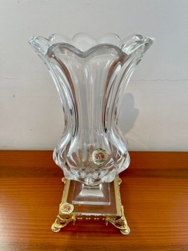 Vaso in Cristallo Desgaldes con Base Dorata – Stile Versailles - Image 6